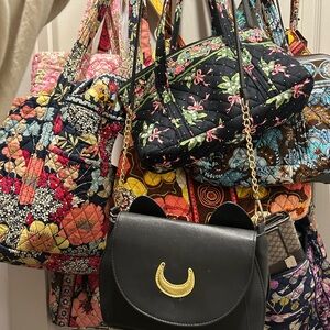 Sailor Moon Luna black crossbody purse